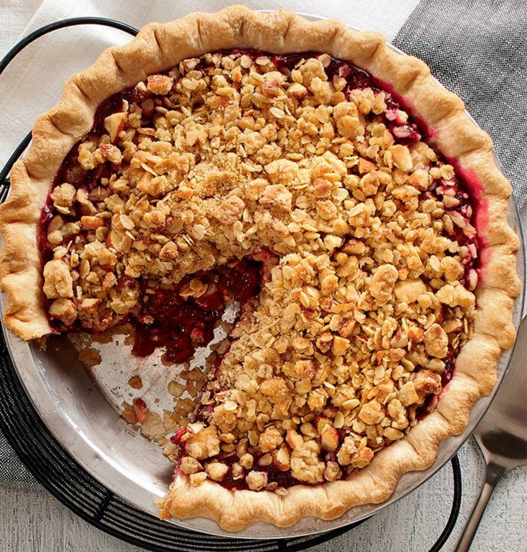 Tarte artisanale aux framboises et croustade